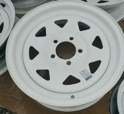  12 - 5 LUG On 4.5   TRAILER WHEEL - WHITE • $38.95