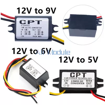 DC-DC 12V To 5V/6V/9V 2/3A 15W Converter Step Down 2A/3A 15W Power Supply Module • £2.14