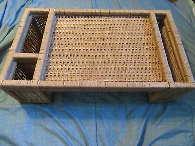 Vintage Rattan Wicker Breakfast In Bed / TV Tray • $85