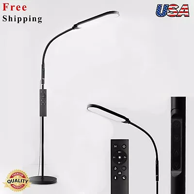 LED Floor Lamp Swing Arm Gooseneck Modern Standing Reading Light Remote Control • $108.99