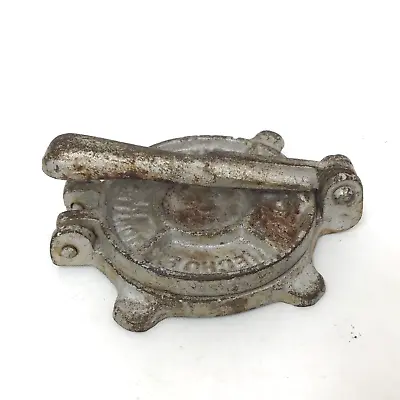 Vintage Mini Cast Iron Tortilla Press 3.5  Made Monterrey Mexico Silver Color • $18.50