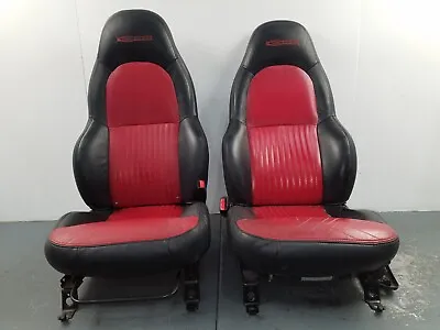 2004 Chevy Corvette C5 Z06 Red / Black Leather Seat Set #0344 I4 • $749.99