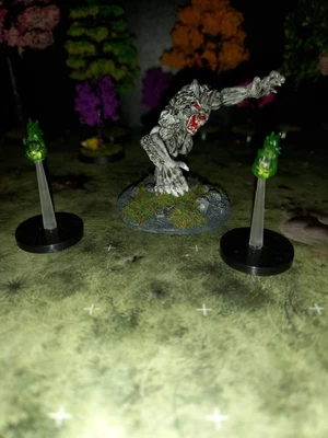 $10 • Buy Dungeons And Dragons Painted Miniatures Flame Skull And Werewolf Alpha