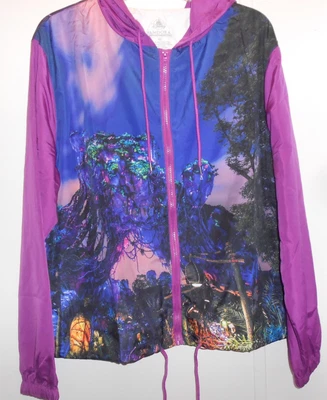 $32.99 • Buy Disney Parks Pandora Avatar Purple Hooded Windbreaker Jacket Xl Runs Big Nwt