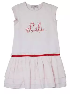 Lili Gaufrette Girls Pink Logo Dress 4 Years • £17.50