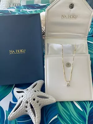 KABANA NA HOKU 14k Mother Of Pearl Diamond Pendant On 16  Gold Chain • $650