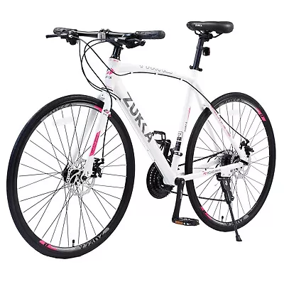 24 Speed Hybrid Bike Disc Brake 700C Road Bike For Men Women's City Bicycle • $296.49