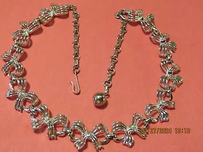 Vintage LISNER Choker Style BOW Necklace Lovely! • $25