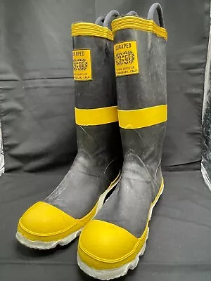 Vintage Fireman Firefighting Boots Size 10 Duraped Steel Toe Insulated • $100