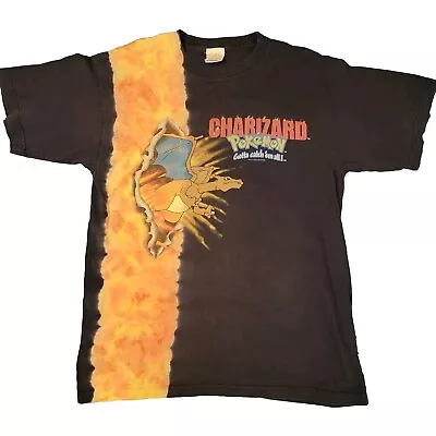 Vintage Pokemon Shirt Charizard Tie Dye Youth XL RARE Fits Adult M • $60