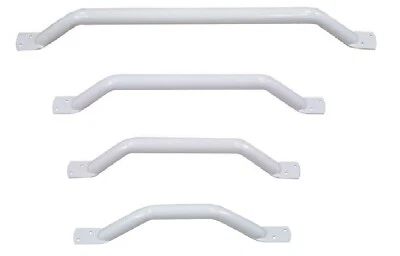 £7.29 • Buy White Grab Rail Handle Bar Indoor / Outdoor Powder Coated Screw Fixings Included