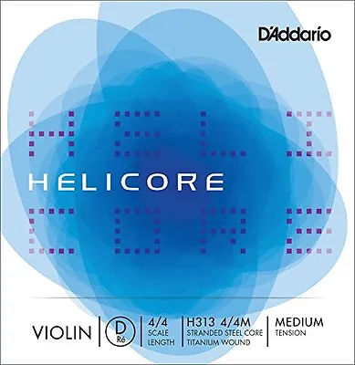 D'Addario Helicore Violin Single D String 4/4 Scale Medium Tension • $20.49