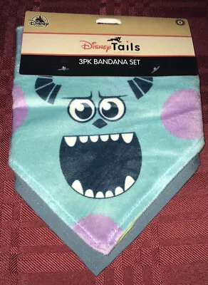 Disney Parks Exclusive DOG Tails 3 Pack Bandana Set Sully Monsters Inc • $39.99