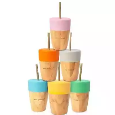 Eco-Rascals Bamboo Cup With Silicone Topper And Straws FSC Certified • £7.49