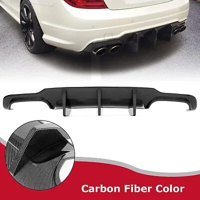 Rear Diffuser Bumper Lip Carbon Fiber Printing For MERCEDES-BENZ C63 AMG 12-14 • $111