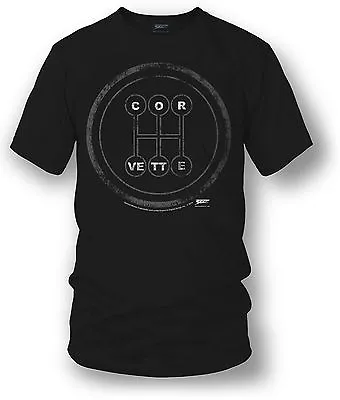 Wicked Metal Corvette Shirt - Manual Stick Shift - Corvette C7 - Black  • $23.99