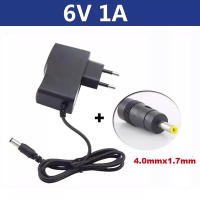 6V 1A AC DC Power Supply Adapter Converter Wall Charger 4.0mm X 1.7mm Connector • £3.23