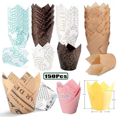$10.91 • Buy 150-Pack Tulip Muffin Wrappers Large Cupcake Paper Liners DIY Baking Cups FDA