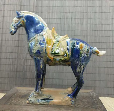 £45.59 • Buy Collect China Ceramics Tri-Color Glazed Pottery Tang Dynasty War-horse Statue