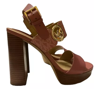 Michael Michael Kors Womens Carmen Platform Sandals Leather Upper  Size 9M • $49.99
