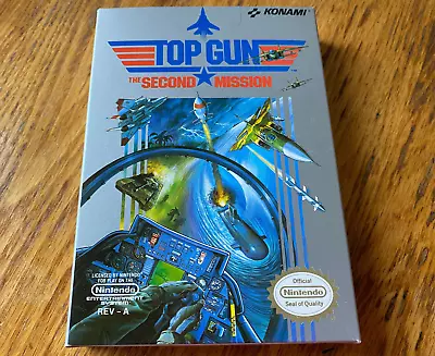 Oval Seal Top Gun: The Second Mission Complete In Box 2 Nintendo Nes Game MINT • $32.76