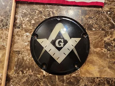 Genuine Harley Black FREEMASON 5 Hole Derby Cover Softail Touring Dyna 25415-99 • $59.95