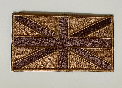 Embroidered Union Jack British Patch Iron On/ Sew On Black UK Flag Badge • £2.49