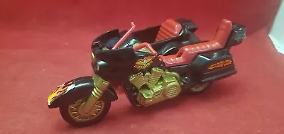 Vintage 1991 Tyco Crash Test Dummies Black Motorcycle Chopper Bike W/ Sidecar • $24.87