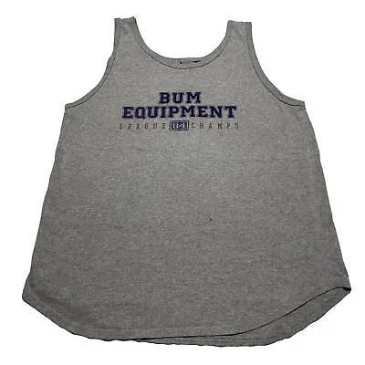 Vintage 90s B.U.M. Equipment Tank Top T-Shirt Women’s Large Gray “League Champs” • $12.99