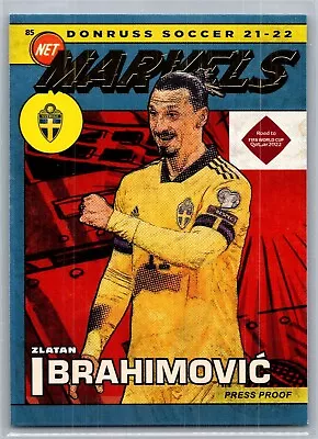 Zlatan Ibrahimovic 2021-22 Panini Donruss Net Marvels Press Proof Gold #17 • $5