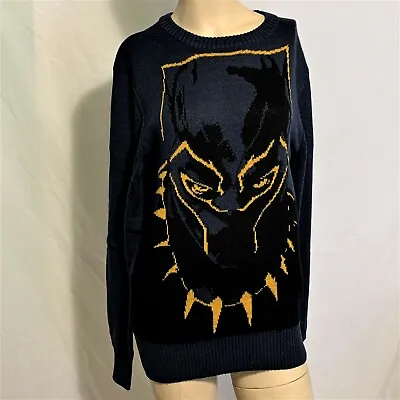 Marvel Sweater Avengers Black Panther King T'Challa Crew Neck Mens Womens S • $0.99