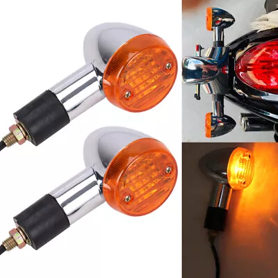 2X Rear Turn Signals Amber Lights For Kawasaki Vulcan VN 800 900 1500 1600 1700 • $16.87