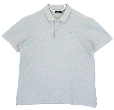 J.Lindeberg Troy Clean Pique Gray Polo Shirt Size L • $18