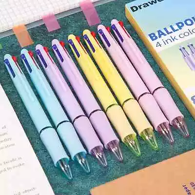 4-In-1 Multicolor Pen In One Ballpoint Pen Retractable Ball Point Pens 8-Count • $6.70
