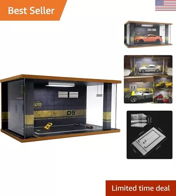Diecast Car & Motorcycle Display Case - Acrylic - LED Lighting - D5-3 Open Side • $89.99