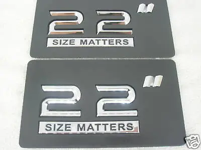 $18.63 • Buy 22 Inch Wheel Rim Size Badges (pair)