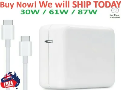 30W 61W 87W USB-C Power Adapter Charger Type-C For Apple Macbook Air Pro Laptop • $31.93