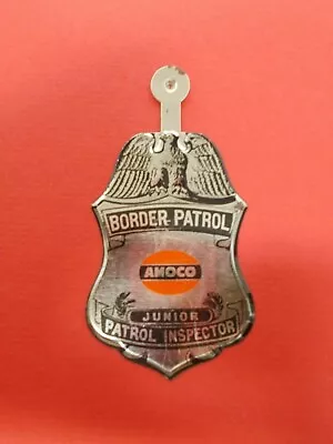 NOS Vintage AMOCO Border Patrol Junior Patrol Inspector Badge Circa 1935 • $14.95