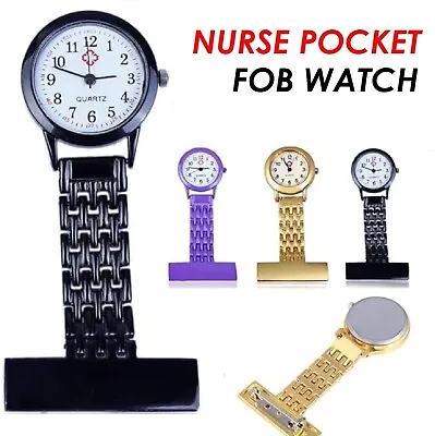 Clip-On Metal Nurse Brooch Tunic Fob Watch Nursing Nurses Pendant  Pocket Watch • $9.99