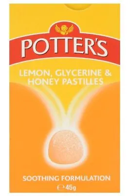 £5.95 • Buy Potter's Lemon, Glycerine And Honey Pastilles 45g