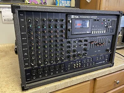 TOA Powered 6-Channel Mixer MX-106 With Tape Player As Is C Details Amp Works • $61.62