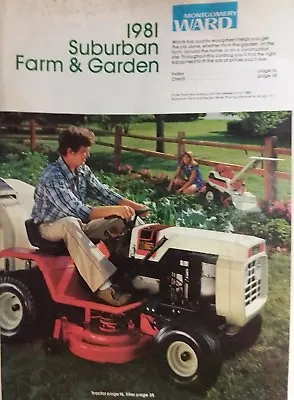 Montgomery Ward 1981 Suburban Lawn Farm Catalog COLOR Garden Tractor Gilson • $112.99