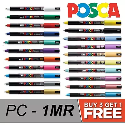 Uni Posca PC-1MR Fine Colour Paint Marker Pens - Singles - Buy 4 Pay For 3 • £3.45