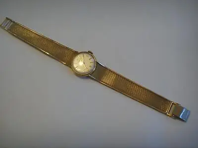 LADIES WIND UP GOLD PLATED LONGINES BRACELET WATCH CAL 14.162  BACK 9ct GOLD A/F • £179.99