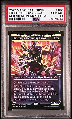 MTG PSA 10 Kamigawa NEON Dynasty Hidetsugu Devouring Chaos YELLOW Neon Ink Magic • $179.99