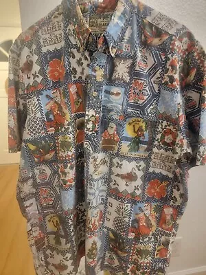 Mele Kalikimaka Reyn Spooner Christmas Hawaiian Shirt Multi Size L • $69.99