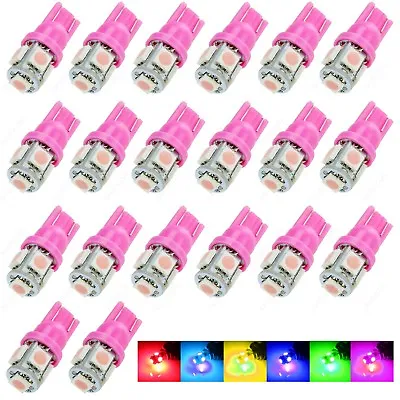 20 X Pink 5SMD LED Dome Map Wedge RV Light Bulbs 168 194 T10 W5W 2821 921 + TOOL • $12.99