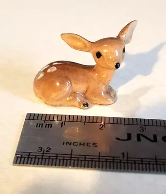 Early Hagen Renaker Figurine Spotted Fawn Deer Porcelain Vintage Miniature • $17.95