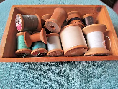 Vintage Wood Spools Lot Of 14 Spools • $4