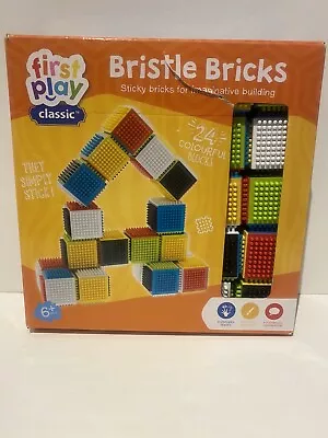 Bristle Bricks By First Play Classic Original (24pcs) Rare - Some Box Damage • $45.45